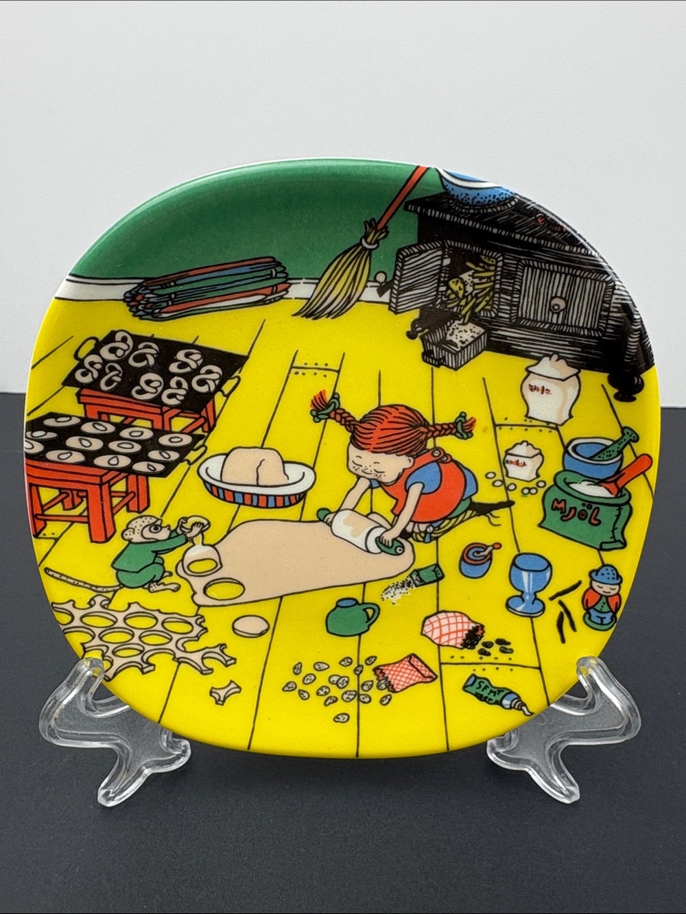 Rorstrand Sweden Pippi Longstocking Wall Plate Baking Ingrid Vang Nyman - Picture 2 of 8